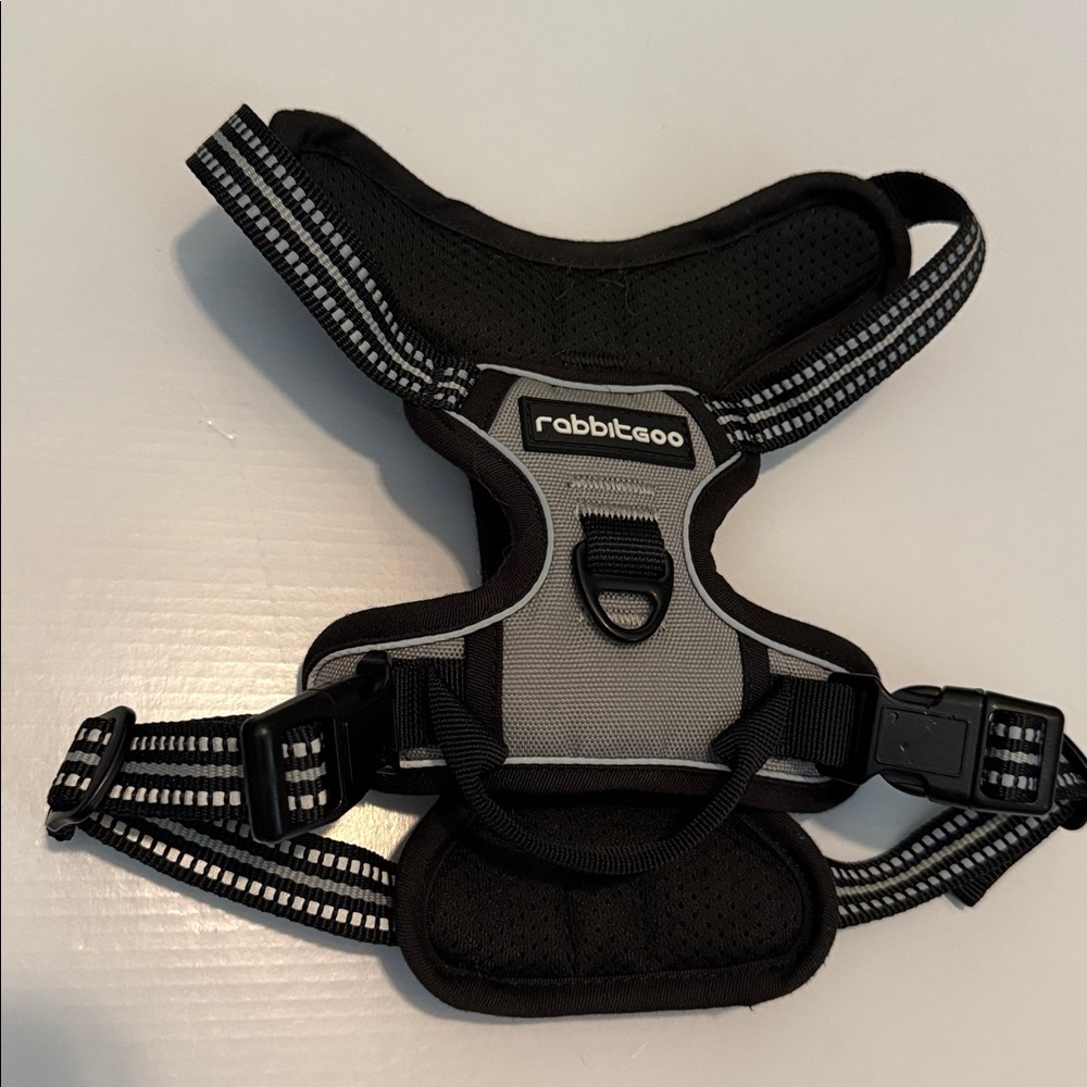 Rabbitgoo No Pull Black and Gray Dog Harness
